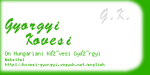 gyorgyi kovesi business card